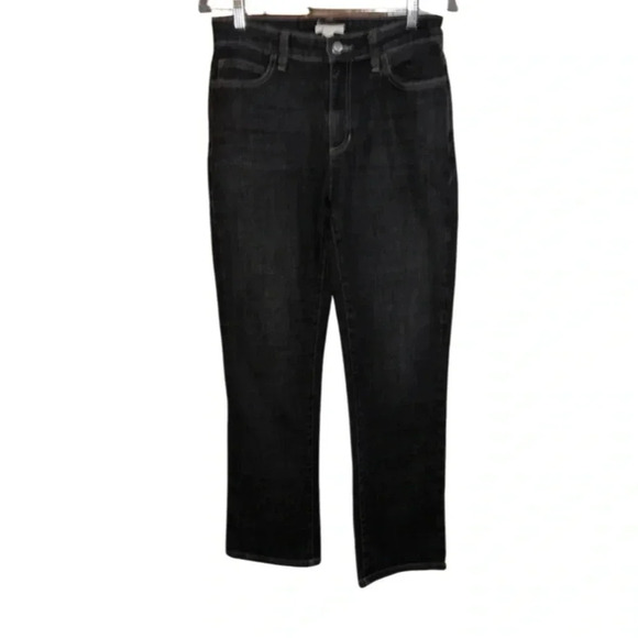 Eileen Fisher Dark Gray Organic Cotton Straight Leg Jeans Size 4 - Picture 4 of 8